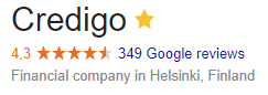 Credigo arvostelut Googlessa