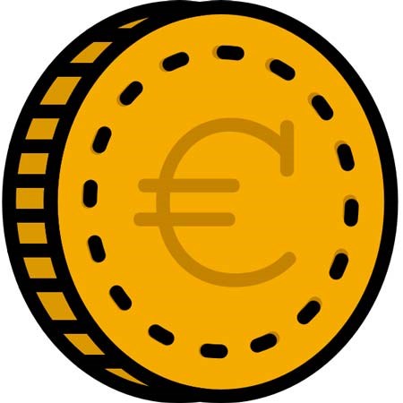 euro kolikko ikoni